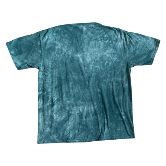 Vintage Y2K The Mountain Bass Fish Tie Dye Graphic T-Shirt XL Fishing Nature Tee - Picture 4 of 5
